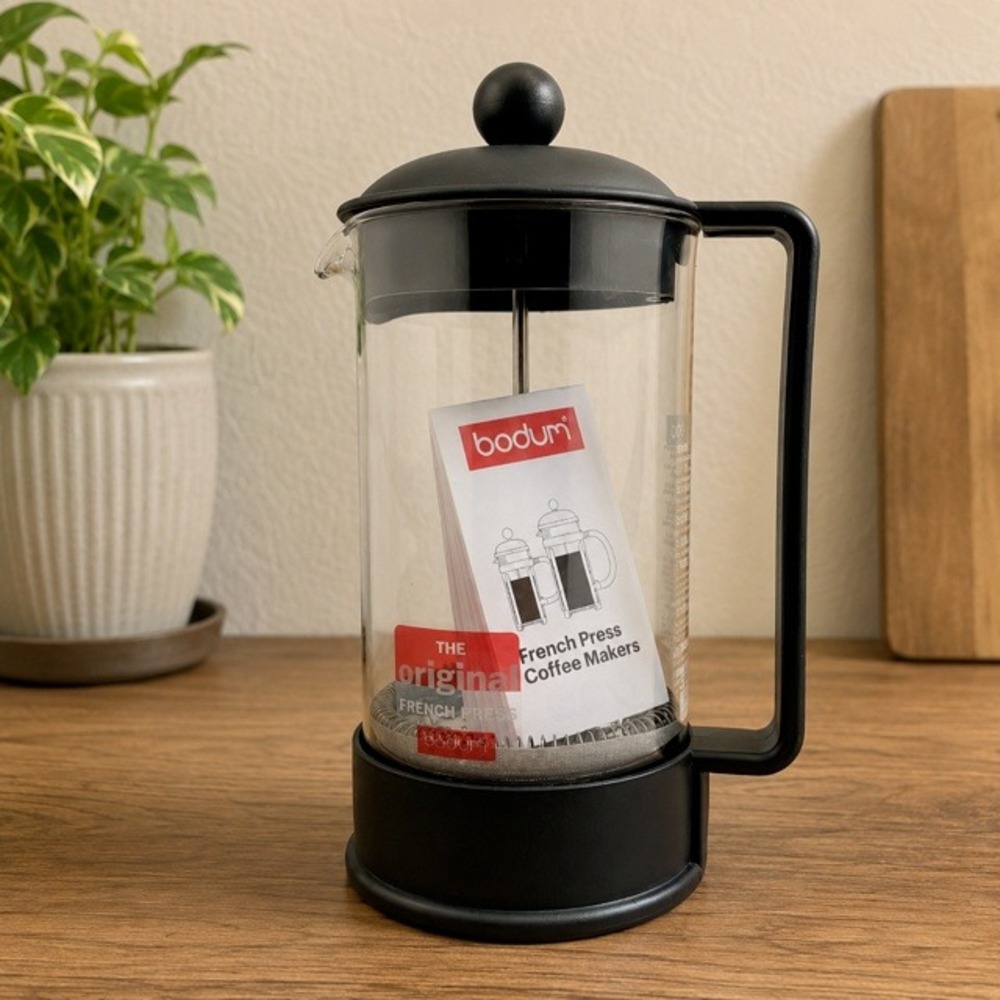 Bodum Brazil French Press Coffee Maker 8 Cup 34 oz Black Open Box Complete